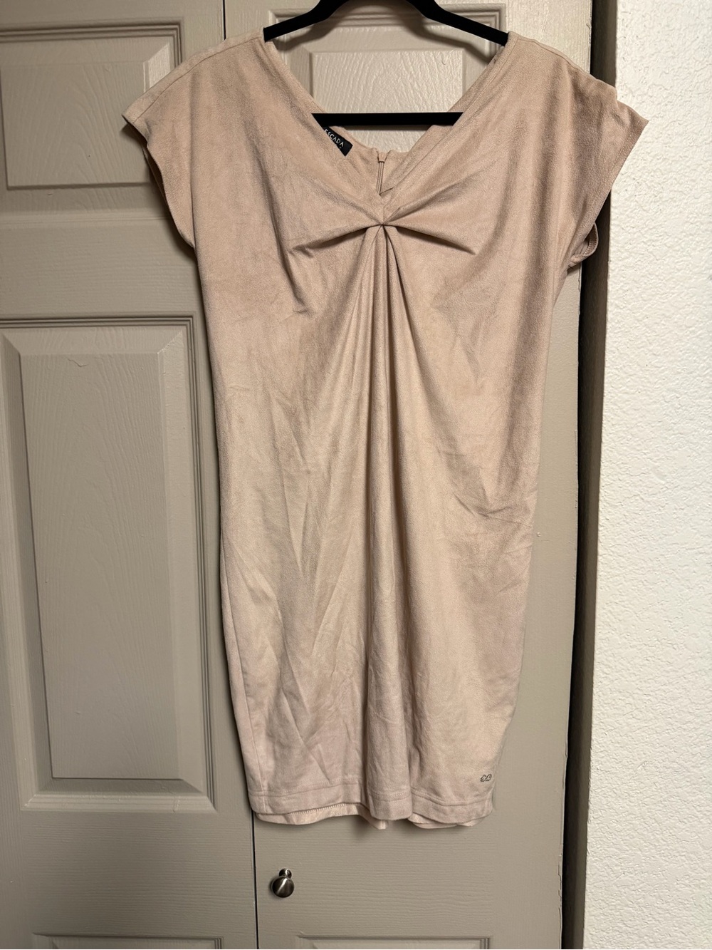 Escada Sport Beige Suede-Look Sleeveless Dress